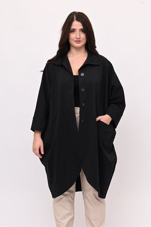 Spolverino ovetto over - Nero