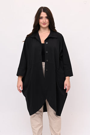 Spolverino ovetto over - Nero