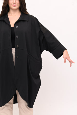 Spolverino ovetto over - Nero