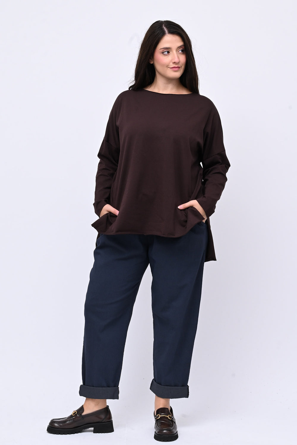 Maglia orlo vivo - Moro