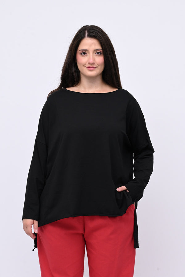 Maglia orlo vivo - NERO