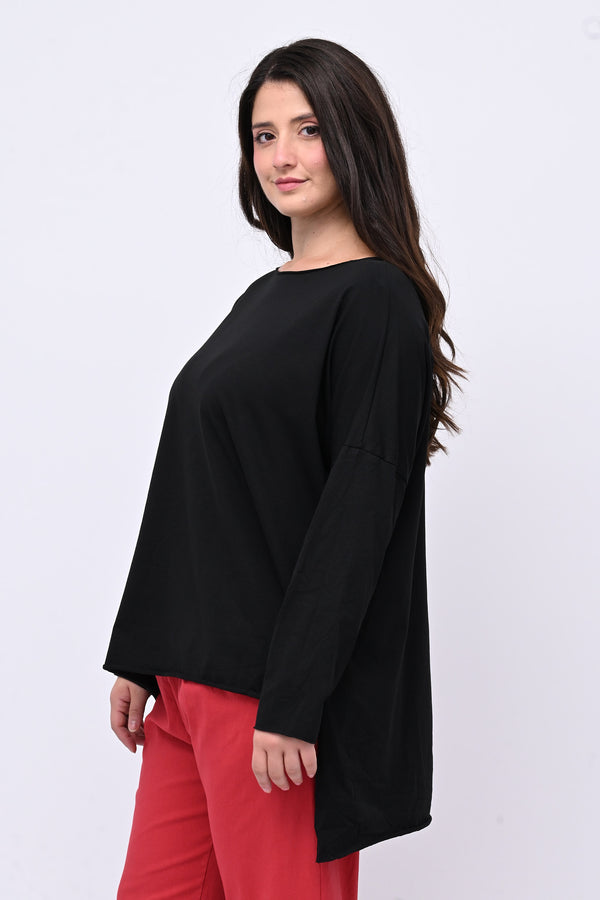 Maglia orlo vivo - NERO