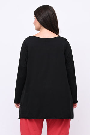 Maglia orlo vivo - NERO