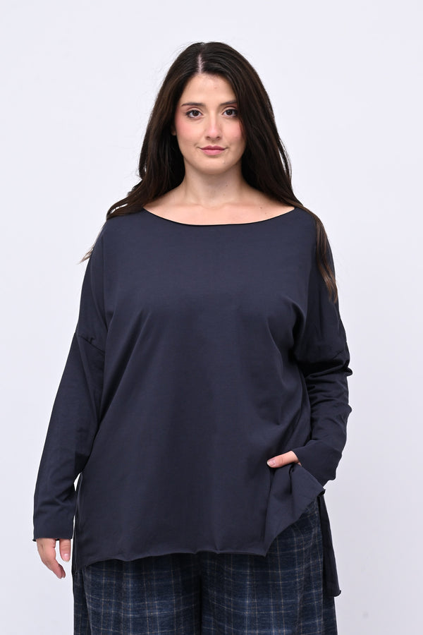 Maglia orlo vivo - BLU