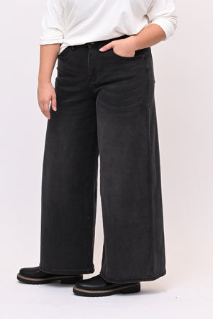 Jeans palazzo nero - Nero