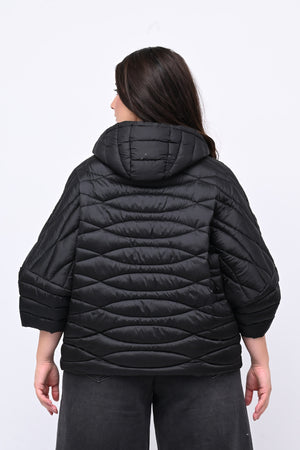 Piumino manica 3/4 - Nero