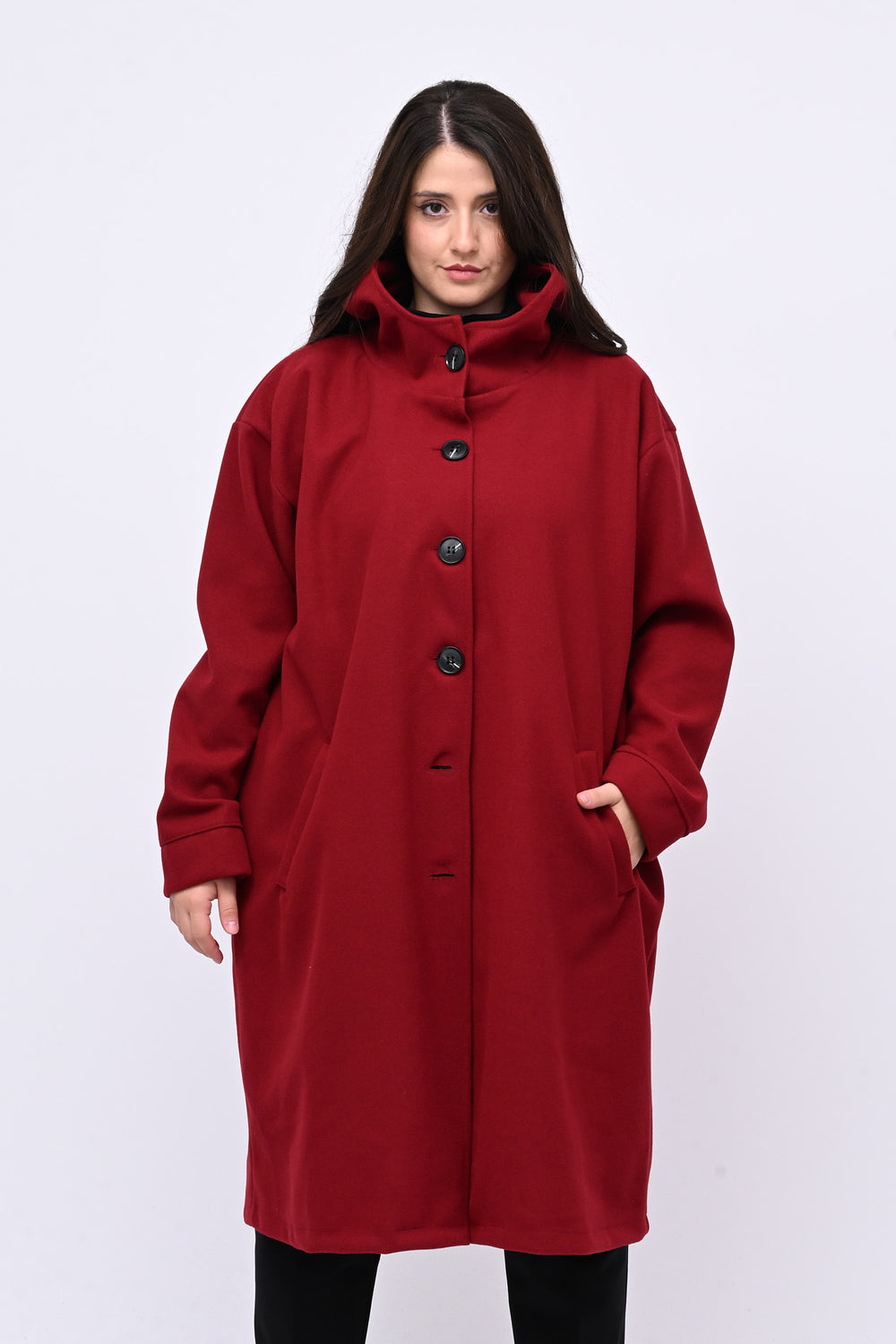 Cappotto bottoni cappuccio - India