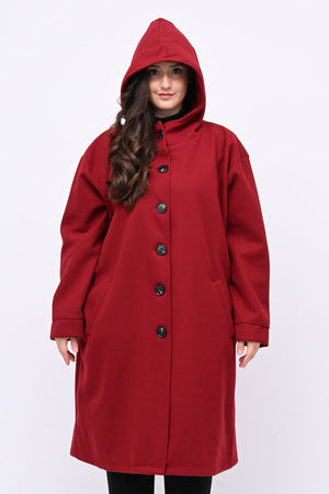 Cappotto bottoni cappuccio - India