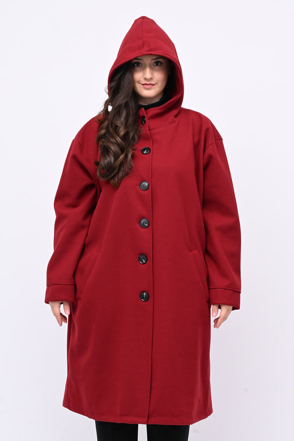 Cappotto bottoni cappuccio - India