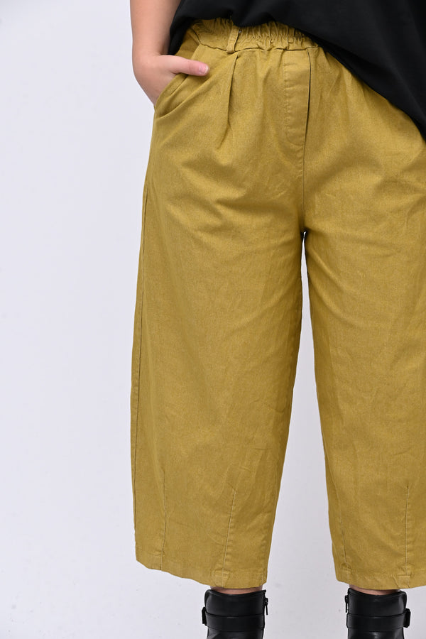 Pantacrop jeans pinces - Senape