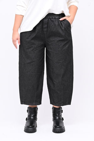 Pantacrop jeans pinces - Nero