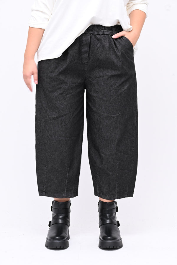 Pantacrop jeans pinces - Nero