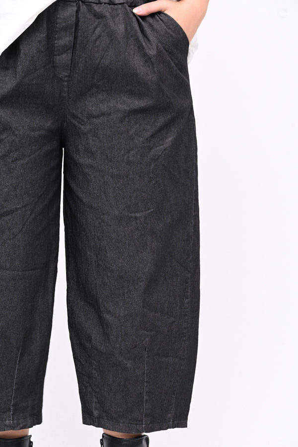 Pantacrop jeans pinces - Nero