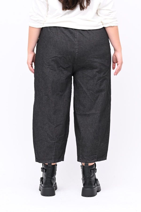Pantacrop jeans pinces - Nero