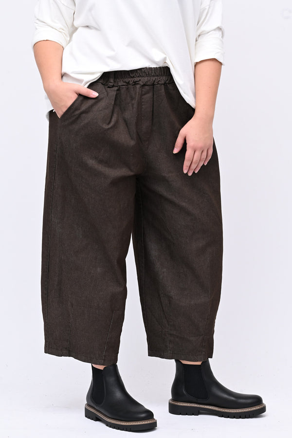 Pantacrop jeans pinces - Moro