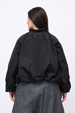 Giacca incerata laccio collo - Nero