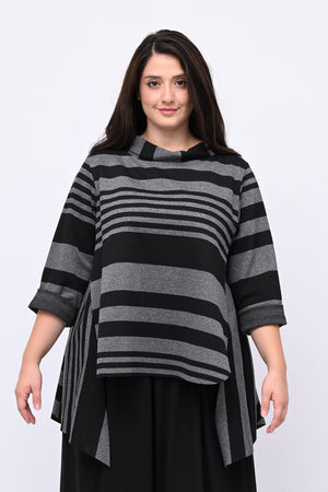Maglia collo anello orlo vivo - Grigio