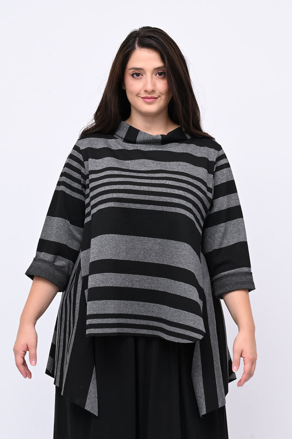 Maglia collo anello orlo vivo - Grigio
