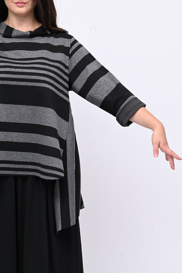 Maglia collo anello orlo vivo - Grigio