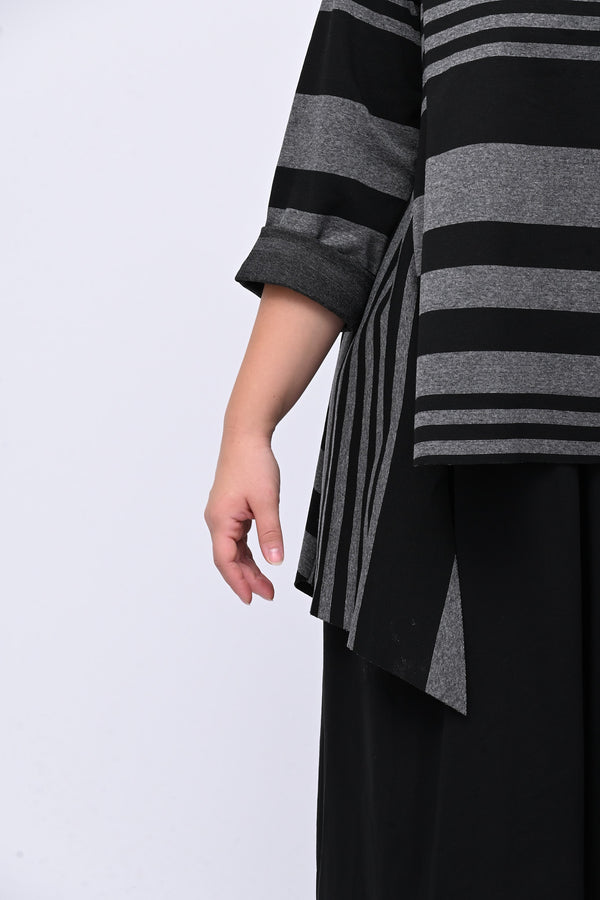 Maglia collo anello orlo vivo - Grigio