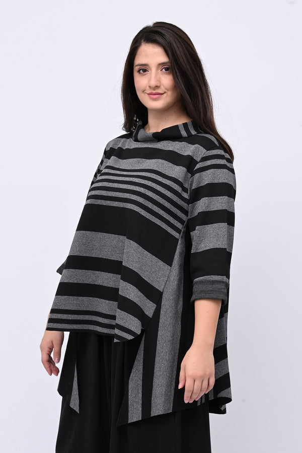 Maglia collo anello orlo vivo - Grigio