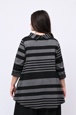 Maglia collo anello orlo vivo - Grigio