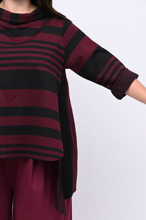 Maglia collo anello orlo vivo - Vino