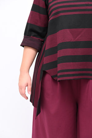 Maglia collo anello orlo vivo - Vino