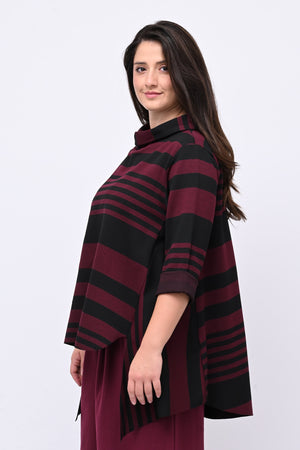 Maglia collo anello orlo vivo - Vino