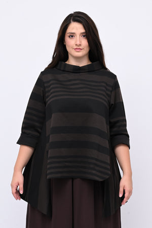 Maglia collo anello orlo vivo - Moro