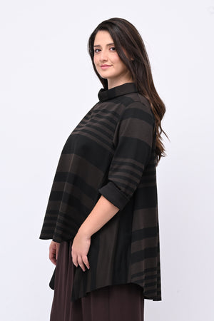 Maglia collo anello orlo vivo - Moro
