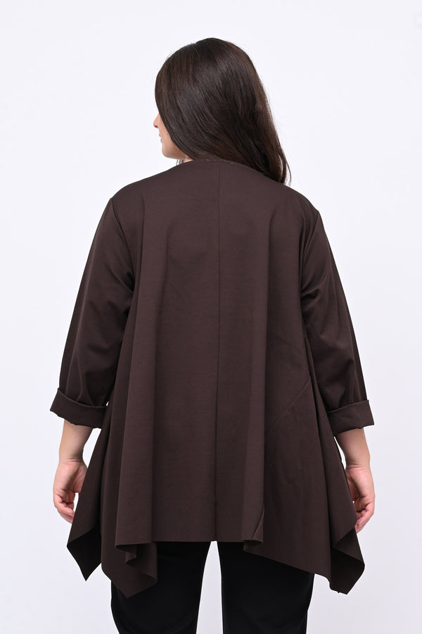 Maglia ruota punte tasca - Moro