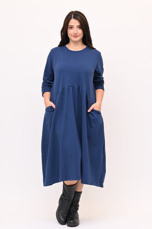 Abito felpa spacco dietro - Jeans