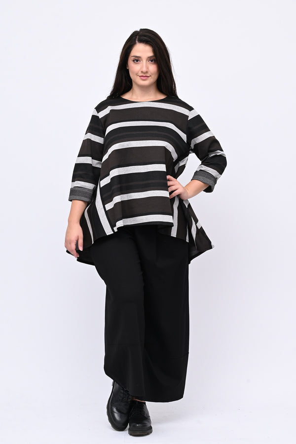 Maglia ruota righe - Moro