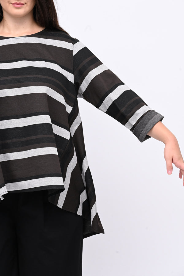 Maglia ruota righe - Moro