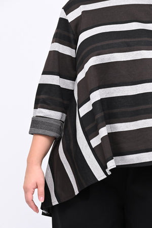 Maglia ruota righe - Moro