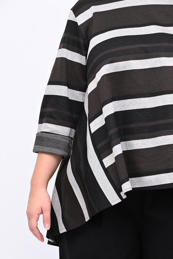 Maglia ruota righe - Moro
