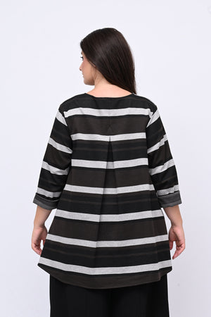 Maglia ruota righe - Moro