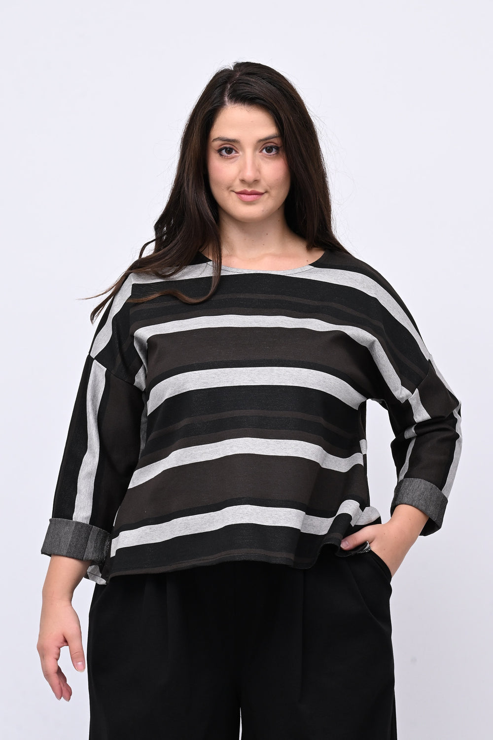 Maglia avvitata coda - Moro