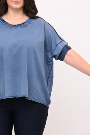 Maglia over arriccio elastico - Jeans