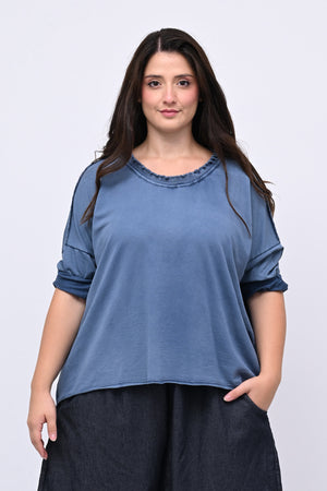 Maglia over arriccio elastico - Jeans