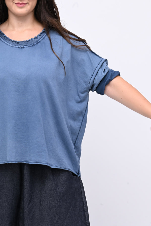 Maglia over arriccio elastico - Jeans