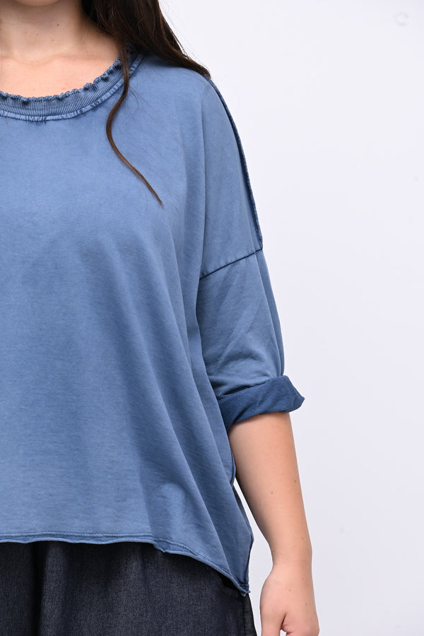 Maglia over arriccio elastico - Jeans