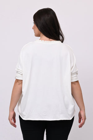 Maglia over arriccio elastico - Burro