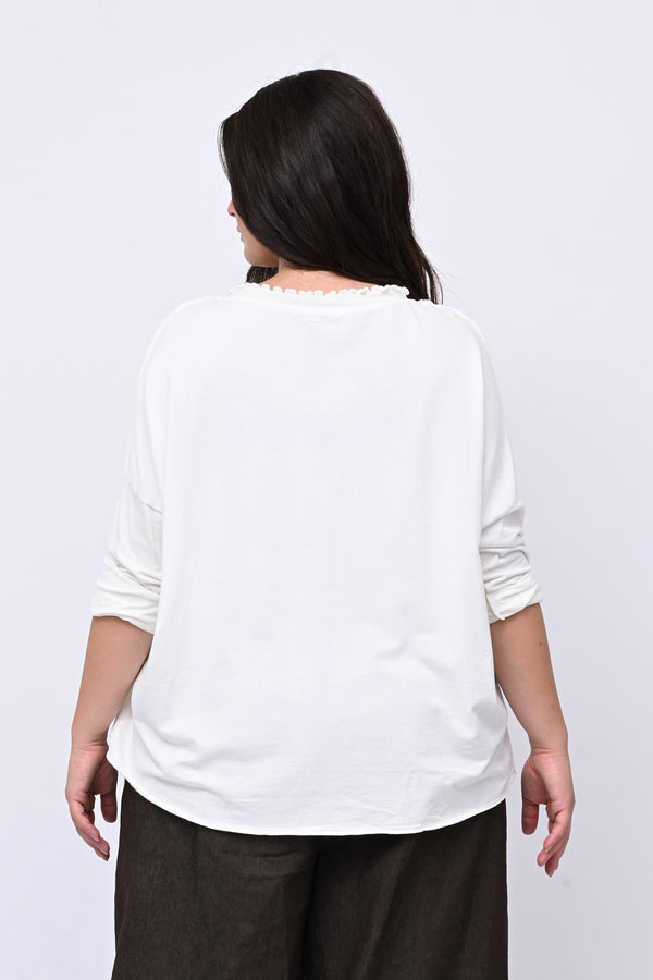 Maglia over arriccio elastico - Burro