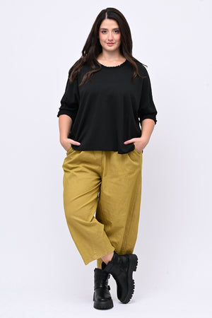 Pantacrop jeans pinces - Senape