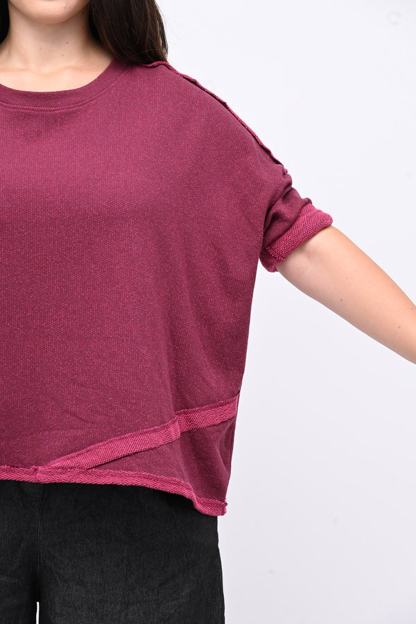 Maglia scatola sale e pepe - Lampone