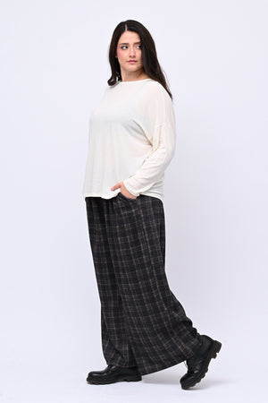 Pantapalazzo jacquard - Nero