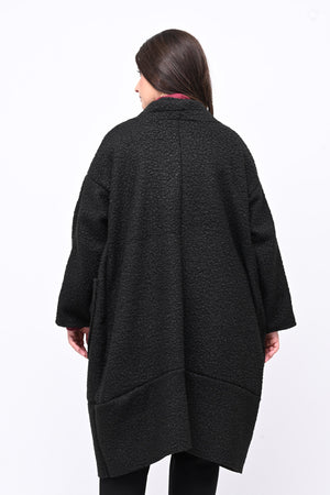 Cappotto bouclè ovetto - Nero
