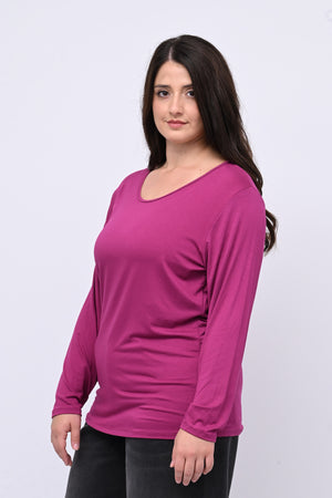 Maglia basica giro collo viscosa - Bouganville